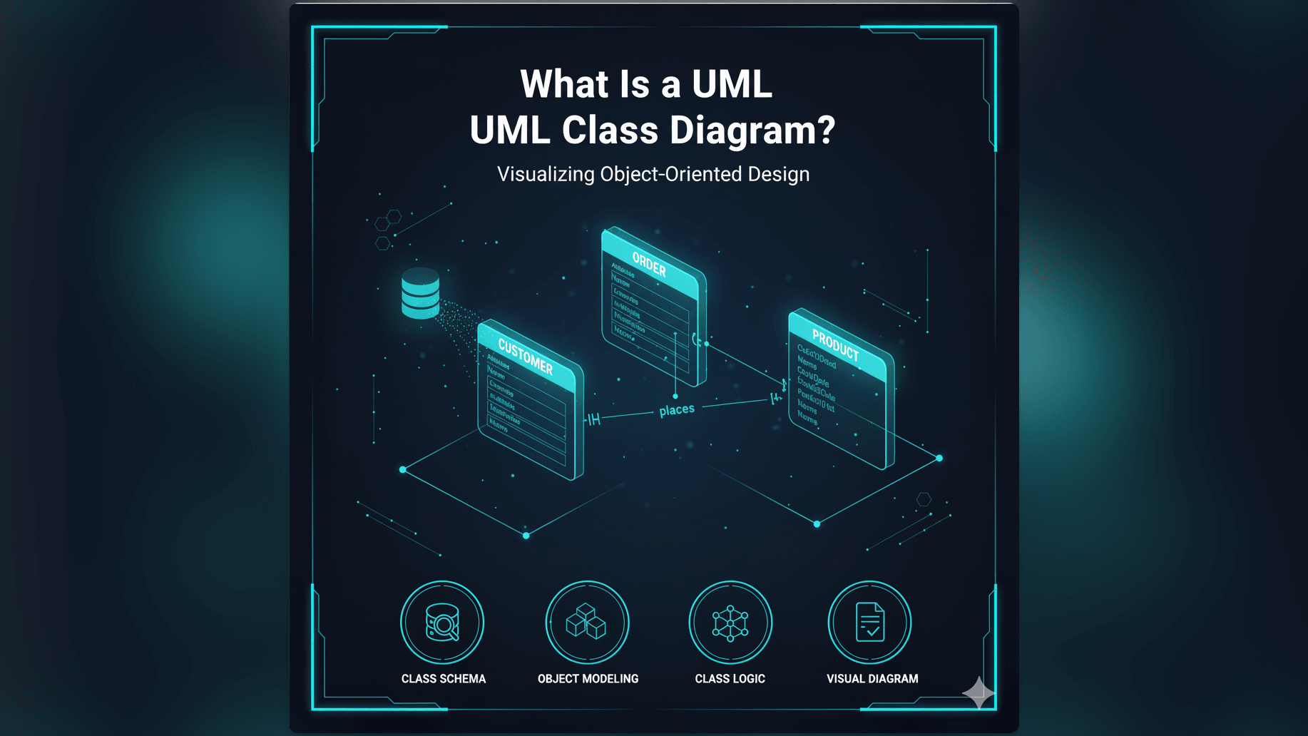 A UML Class Diagram is a static structural diagram used to visualize the building blocks of an object-oriented system. Learn how class diagrams map attributes, methods, and relationships.