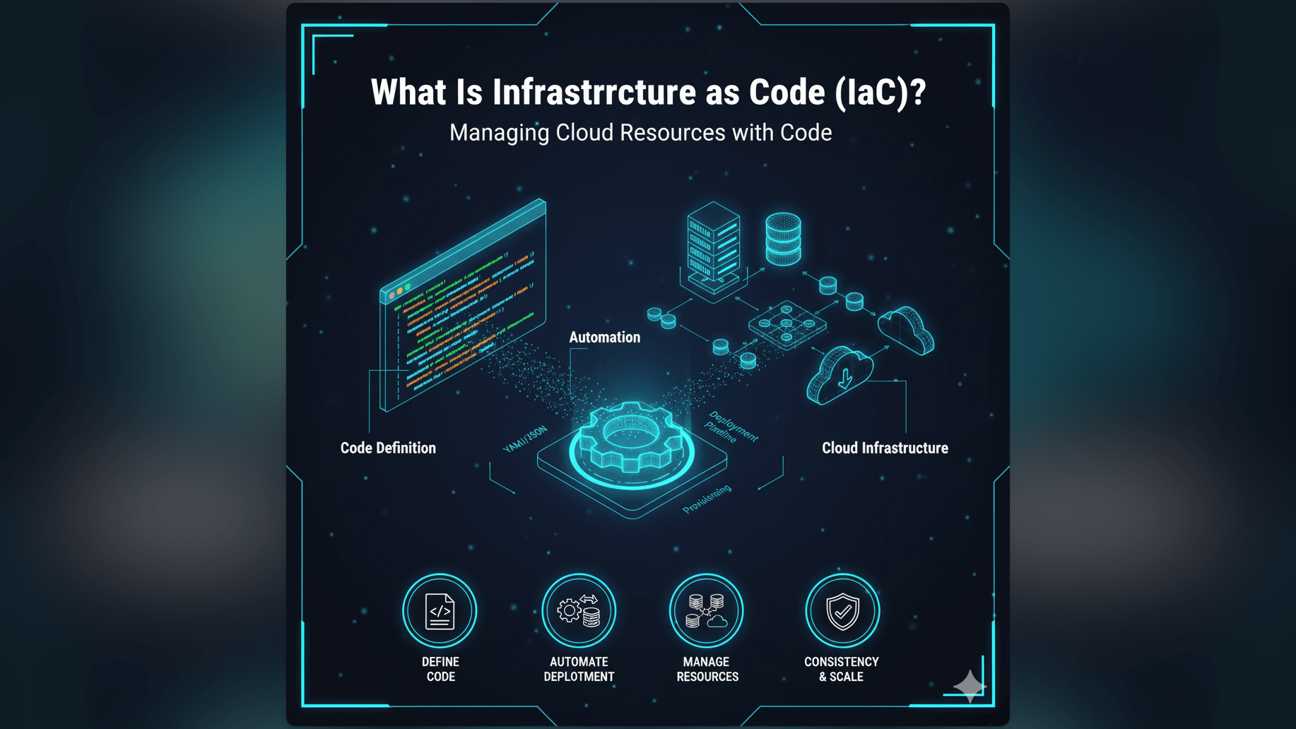 Infrastructure as Code (IaC) is the practice of managing and provisioning data centers through machine-readable definition files. Learn how IaC enables automation, consistency, and version control in modern cloud environments.