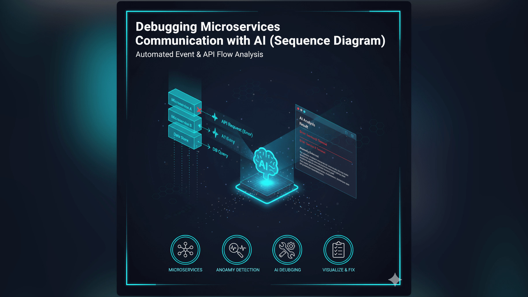 Scenario: Debugging Microservices Communication with AI (Sequence Diagram)