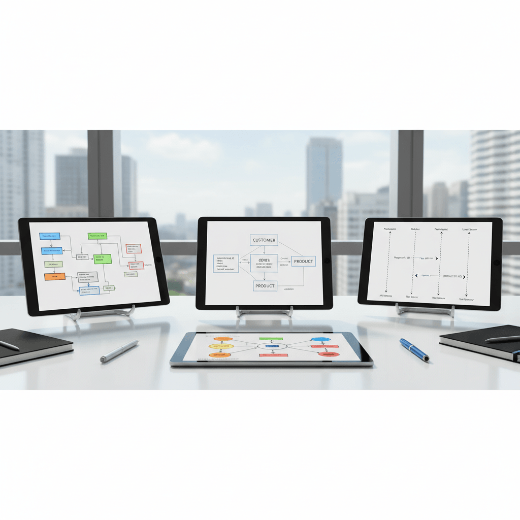 A practical reference for software architecture diagrams covering flowcharts, sequence diagrams, ERDs, network diagrams, and more. Learn when to use each diagram type to transform complex technical design into effective communication.