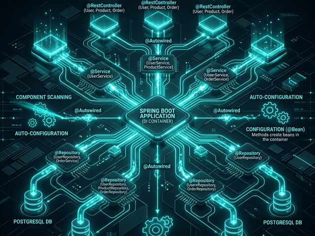 Spring Boot Architecture: Visualizing Beans and Dependencies