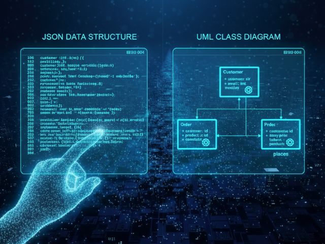 Visualizing JSON Data Structures as Class Diagrams — AI Diagram Maker