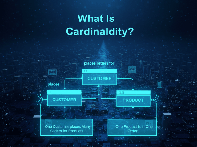 Cardinality defines the numerical relationship between rows in different tables within a database, specifying how many instances of one entity can be associated with instances of another.