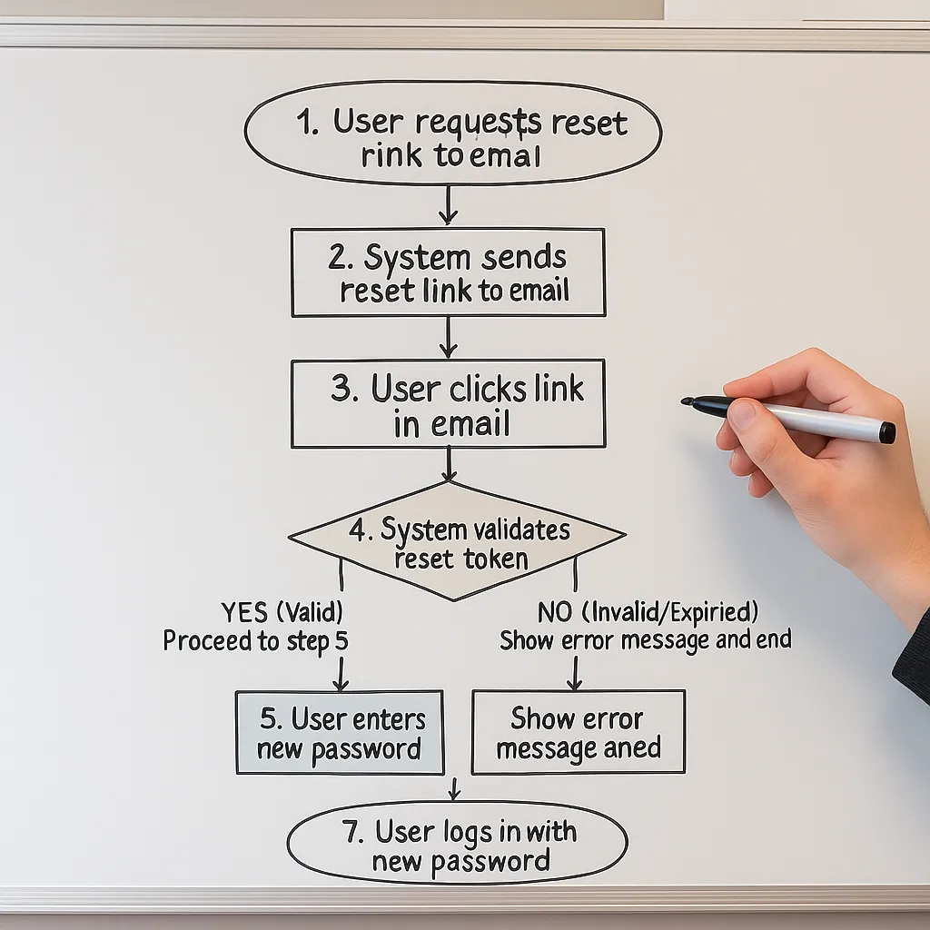 Password Reset Whiteboard Sketch