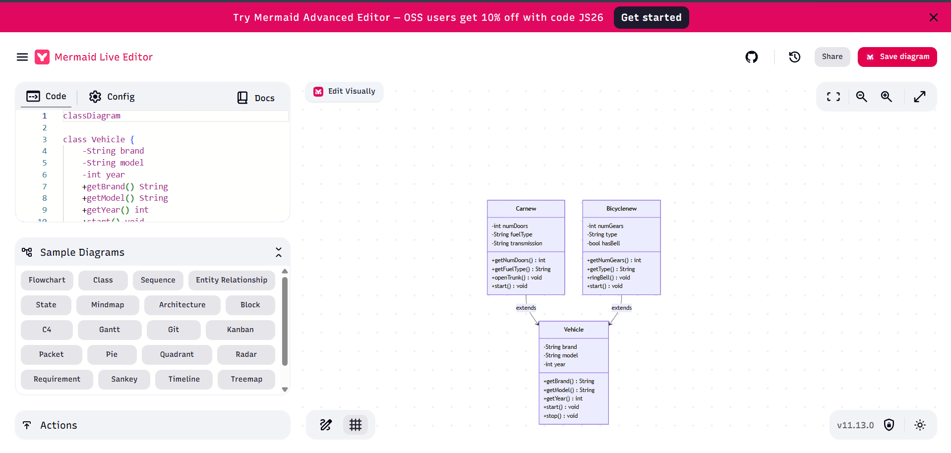 Converted Mermaid diagram opened in Mermaid Live Editor